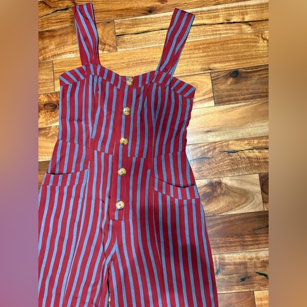 Free People City Girl Striped Jumpsuit - Picture 6 of 6